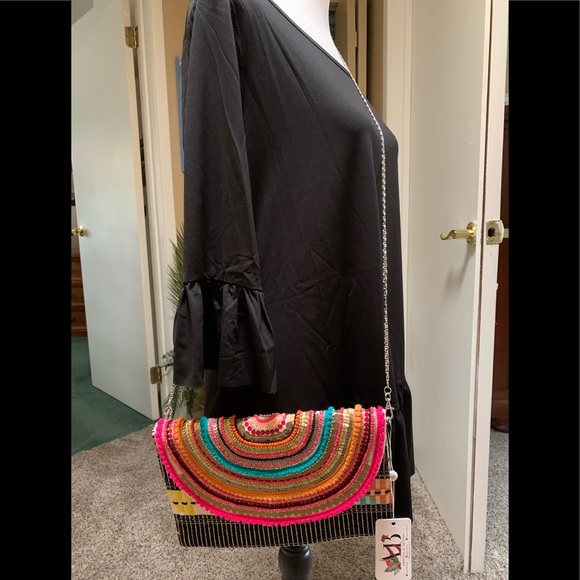 America & Beyond Handbags - America & Beyond Embellished Clutch / Crossbody